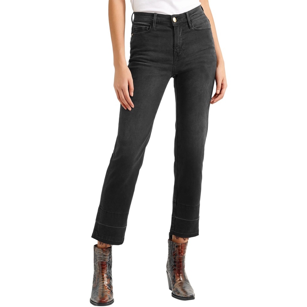 Frame Denim - Le Nouveau Cropped High Rise Straight Leg Jeans